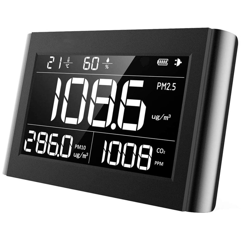 Temtop P1000 CO2 Air Quality Monitor PM2.5/PM10 Tabletop